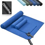 Rfvvv - lot de 3 serviettes en microfibre : grandes 160 x 80 cm et 2 petites 80 x 40 cm, séchage rapide, ... Rfvvv - lot de 3 serviettes en microfibre : grandes 160 x 80 cm et 2 petites 80 x 40 cm, séchage rapide, ...