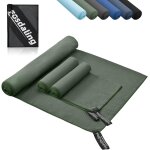 Rfvvv - lot de 3 serviettes en microfibre : grandes 160 x 80 cm et 2 petites 80 x 40 cm, séchage rapide, ... Rfvvv - lot de 3 serviettes en microfibre : grandes 160 x 80 cm et 2 petites 80 x 40 cm, séchage rapide, ...