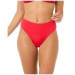 Rip curl - women's premium surf retro high good - bas de maillot taille s, rouge