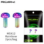 Risk - vis porte - bouteille en alliage de titane pour vlo vtt, boulons m5x12 jos, pompe a air en fibre, ...