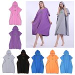 Robe de plage a capuche ultralgre, poncho de surf, 110x90cm