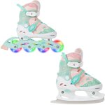 Roller en ligne mireia du 27 au 30 + patin a glace enfant mixte taille ajustable vert raven Roller en ligne mireia du 27 au 30 + patin a glace enfant mixte taille ajustable vert raven