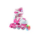 Roller en ligne missy du 31 au 34 enfant mixte taille ajustable rose croxer