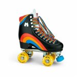 Roller quad moxi rollerskates rainbow rider noir