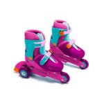 Rollers a roues align�es - molto - 3 in line skates - rose - taille r�glable 31 - 34 - pvc