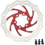 Rotor de frein a disque r6 rouge 203 mm en acier inoxydable, 6 boulons, convient a la plupart des vlos ...