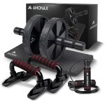 Roue abdominale convertible, ab roller wheel, roulette abdominaux exercice pour abdominaux, roue de fitness ...