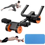 Roue abdominale a rebond automatique avec tapis de fitness[conception a trois roues]abdos musculation ...