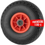 Roue increvable 260 mm (3. 00 / 4) avec axe central et alésage 20 mm pour diable et chariot Roue increvable 260 mm (3. 00 / 4) avec axe central et alésage 20 mm pour diable et chariot