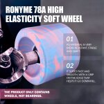 Roues de skateboard haute performance en pu 78a, 4 pièces, remplacement, accessoires, abec - 9 Roues de skateboard haute performance en pu 78a, 4 pièces, remplacement, accessoires, abec - 9
