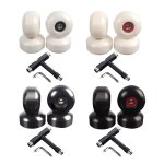 Roues de skateboard d'int�rieur en pu premium abec - 9 roulements, cl� a molette quad skate