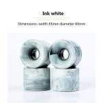 Roues de skateboard en pu 60x45mm, 4 pices / ensemble, accessoires de skateboard, couleur d'encre