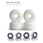 Roues de skateboard avec roulements, 32x58mm, blanc, nouveaut�
