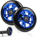 Roue trotinette freestyle 100mm, 2pcs roue trottinette alliage d'aluminium avec roulements abec 9, roues ...