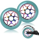 Roues de trottinette, 2 pièces roue de trottinette freestyle, 110mm stunt scooterwheel, scooter replacementwhe ... Roues de trottinette, 2 pièces roue de trottinette freestyle, 110mm stunt scooterwheel, scooter replacementwhe ...