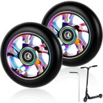 Roue de trottinette freestyle 100mm, 2pcs roues de remplacement pour scooter, roue de trottinette electrique ...