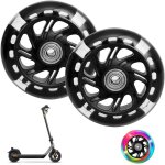 Roues de trottinette lumineuses, 2 pi�ces de roues de rechange de trottinette led 100 mm, roue lumineuses ...
