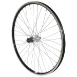 Roue vtt 26 p2r arriere noir double paroi moy alu blocage cassette 9 - 8 vitesses