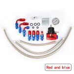 Rouge - bleu r�gulateur de pression de carburant efi noir et rouge universel fpr an6 raccord, r�gulateur ...