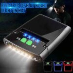 Rouge - casquette de lampe de pche, etanche, rechargeable par usb, capteur de mouvement corporel, lampe ...
