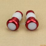 Rouge - clignotant de sécurité pour vélo, 1 paire, bouchon d'extrémité de la barre de poignée, feu rouge, ... Rouge - clignotant de sécurité pour vélo, 1 paire, bouchon d'extrémité de la barre de poignée, feu rouge, ...