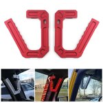 Rouge poign�es de poign�es avant de voiture en aluminium, barre de poign�e pour jeep jk wrangler 07 - ...