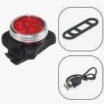 Rouge sans bote - lumire de vlo rechargeable usb, 4 modes, 3 ttes avant et arrire, lampe a clip, ...