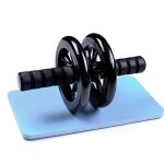 Rouleau ab antidrapant avec tapis, roue abdominale a la maison, entraneur musculaire pour bras, taille, ...