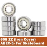 Roulements a billes miniatures abec - 5, 8x22x7mm, 10 pices, pour poussette de skate 608, roulement ...