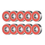 Roulement de roue de skate, 10 pi�ces, abec - 9 608 2rs, anti - rouille, pour skateboard, arbre scell� ...