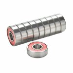 Roulements rouges en acier inoxydable 9, pour roulettes, scooter, skateboard, haute performance, 10 pices ...