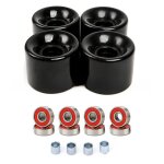 Roulettes a pousse de skateboard 60x45mm 4pices ensemble complet avec roulements a billes 78a couleur ...