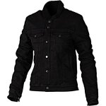 Rst sherpa denim veste textile de moto, noir, taille l pour hommes