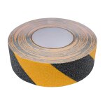 Ruban adhsif antidrapant (50 mmx18 m) - jaune / noir - bande antidrapante pour escaliers, skateboard ...