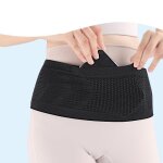 Running fanny pack sac de taille en tricot respirant dissimul le noir s