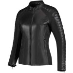 Rusty stitches donna blouson en cuir de moto pour femmes, noir, taille 44