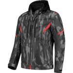 Rusty stitches dylan veste textile imperm�able a l�eau pour moto, noir - gris - rouge, taille s pour ...
