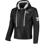 Rusty stitches super jari hooded v2 blouson en cuir de moto, noir - blanc, taille 6xl pour hommes