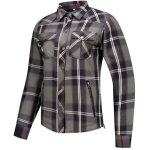 Rusty stitches liss v2 chemise de moto pour femmes, noir - gris - blanc, taille 46