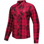 Rusty stitches liss v2 chemise de moto pour femmes, noir - rouge, taille 40