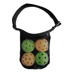 Sac a balles en tissu oxford avec bande de maintien pour balles de tennis, design en maille