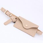 Sac a bandoulire en cuir pu pour femmes, couleur pure, sacoche a epaule, sac de taille a la mode, sac ...