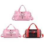 Sac a bandoulire en dentelle pour enfants, fourre - tout de danse latine, sac a dos baril, vtements, ...