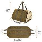Sac de bois de chauffage etanche de grande capacit�, fourre tout de rangement en toile durable pour camping ...