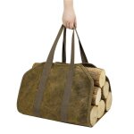 Sac de bois de chauffage portable, sac de bois de chauffage en toile de camping en plein air, support ...