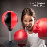 Sac de boxe pour enfants, sac de frappe indpendant, ensemble de boxe pour enfants comprend des gants ...