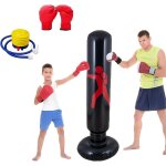 Sac de boxe gonflable pour enfants 160cm sur pied, set de formation avec gants et pompe a air, cadeau ...