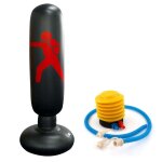 Sac de boxe gonflable vertical en pvc de 1. 6m, pilier de boxe epaississant, sac de sable avec pompe ...