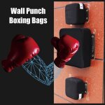 Sac de boxe mural, carr noir, petit tapis de cible mural lger, confortable, en mousse douce et epaisse, ...