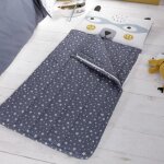 Sac de couchage imprim� enfant en coton bleu 62x142 cm